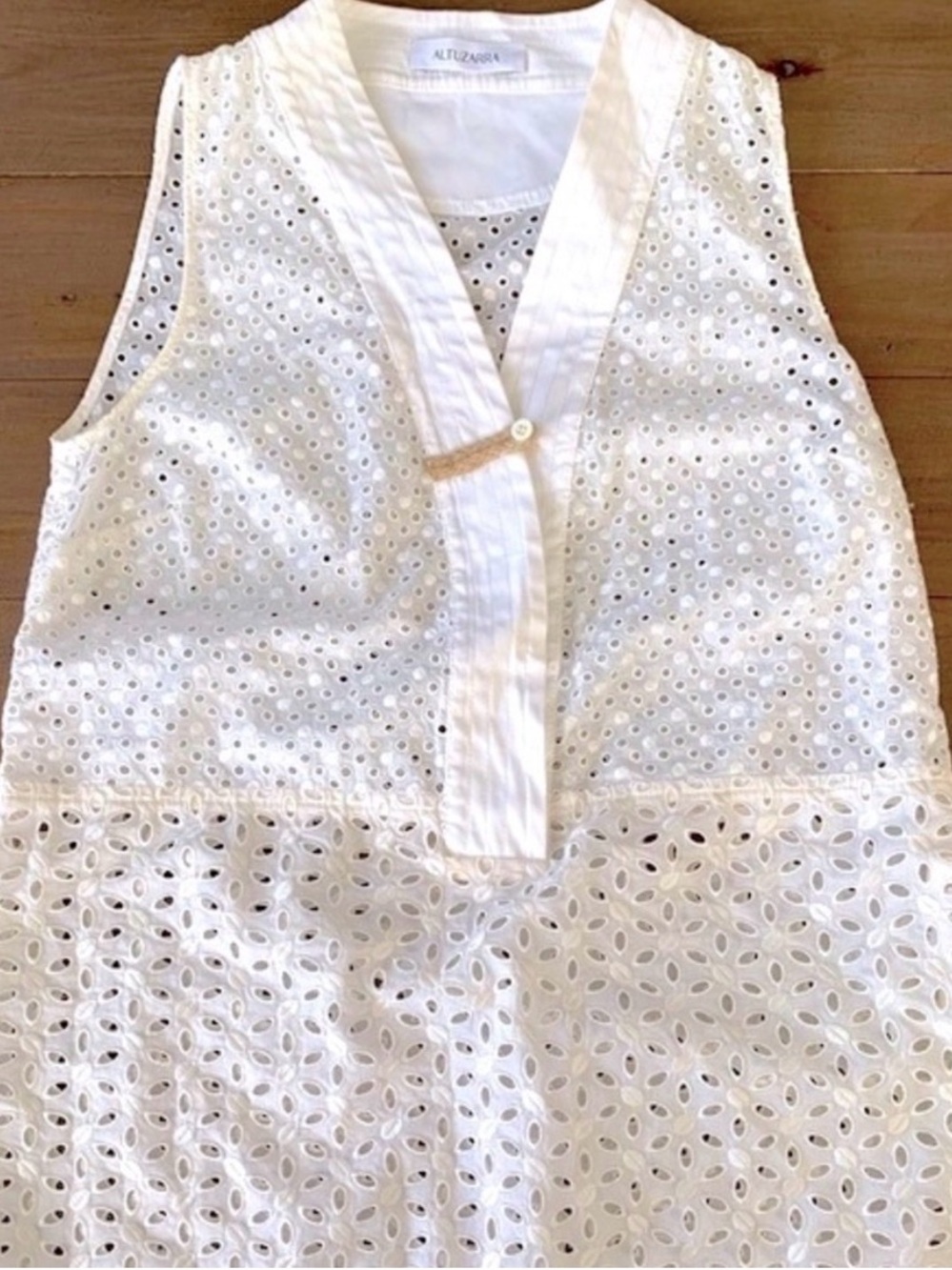 Altuzarra ivory top with floral pattern NWOT